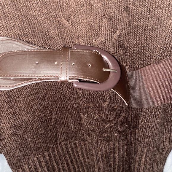 BRITTANY BLACK BROWN SWEATER DRESS SZ XL - Picture 5 of 14